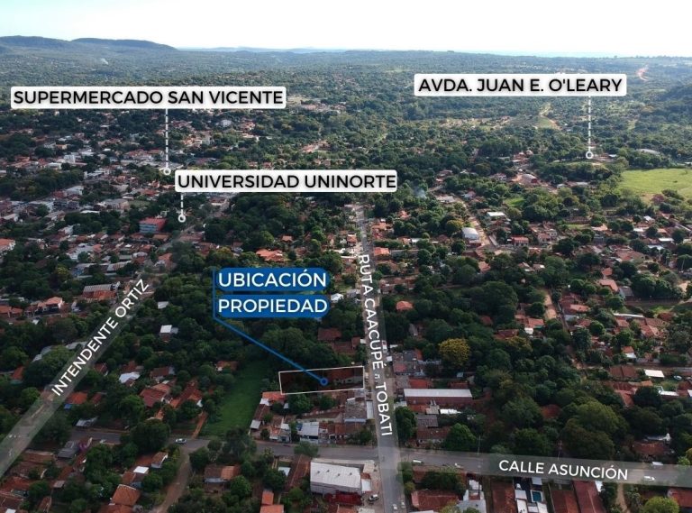 En Venta AMPLIO TERRENO ZONA CATEDRAL DE CAACUPE